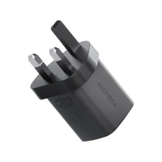 Energea Ampcharge Mini 1-Port USB-C and 1-Port USB-A 45W PD Wall Charger - Gunmetal